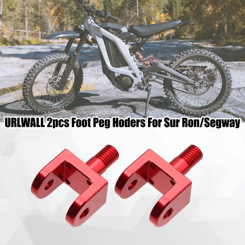 URLWALL 2pcs Foot Pegs Holder for Sur Ron Light Bee X and S Segway X160 X260 Honda CRF150F 03-19 CRF230F 03-19,CNC Aluminum Anti-rust Durable Foot Peg Clamps,Widen and Thicken Foot Peg Bracket - Image 2